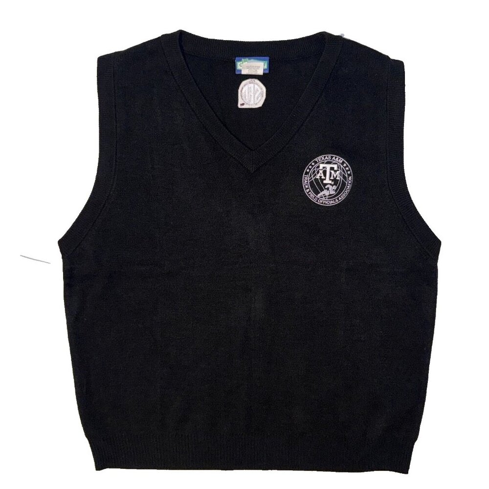 Texas A&M Aggies SEC Sweater Vest - L Track & Field Officials Association Black